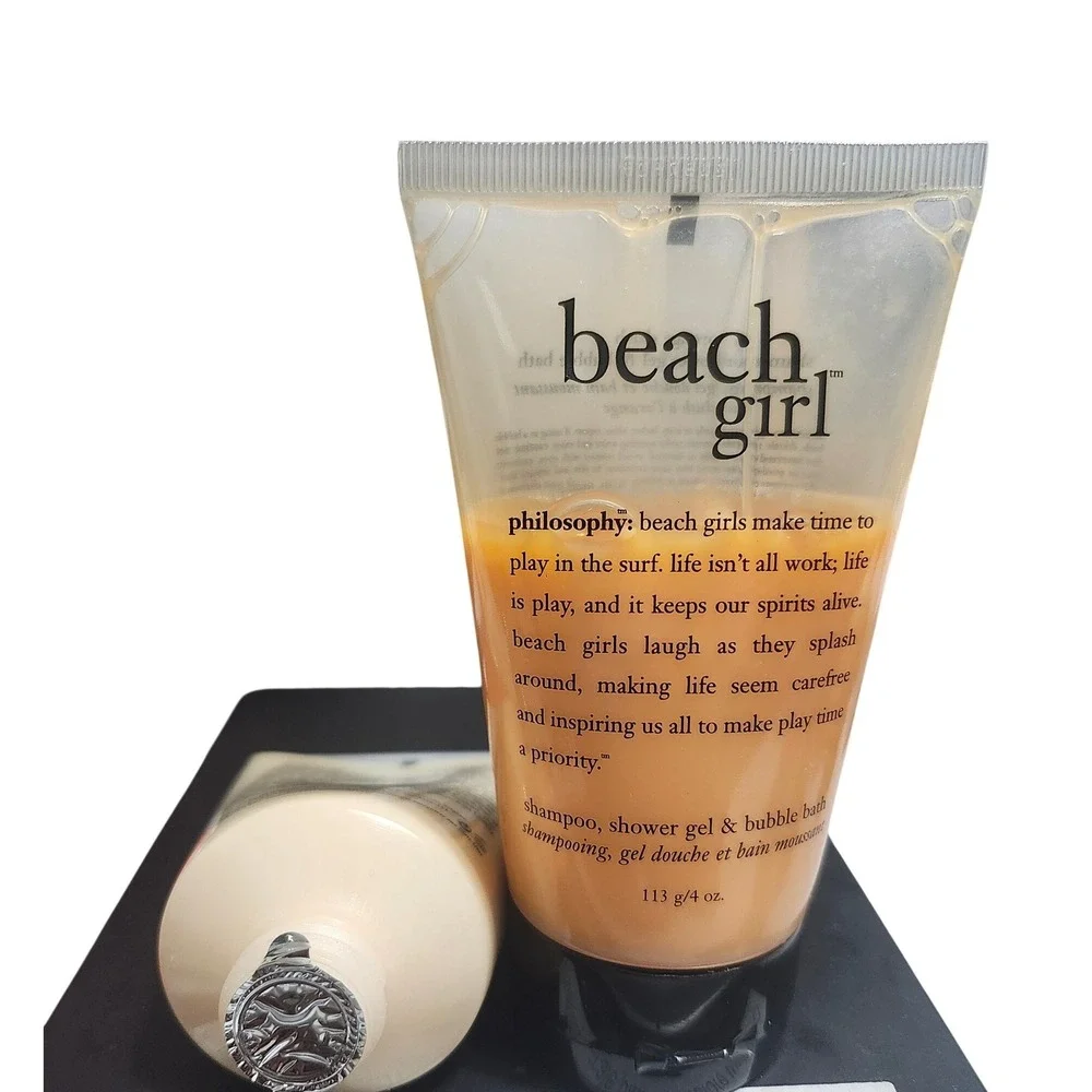Philosophy Beach Girl Set New Sealed Shampoo Shower Gel Body Lotion 4oz Rare‎